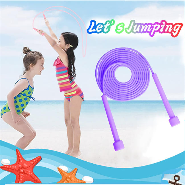 Jump Rope for Kids, 4 Pack Soft Durable PVC Kids Skipping Rope Adjustable Length Jumping Skip Ropes for Boys, Girls, Children, Students Outdoor Sport Exercise Fitness Weight Loss