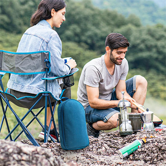 Portable Outdoor Utensil Kitchen Set, 9 Piece Camp Kitchen Cooking Utensil Set, Cookware Equipment Kit and Chopping Board, Scissors & Camp Knife, Grill Supplies or Camping, Hiking, RV, Travel