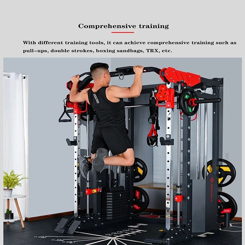 Multifunctional Smith machine fitness equipment single station bird strength training comprehensive training device