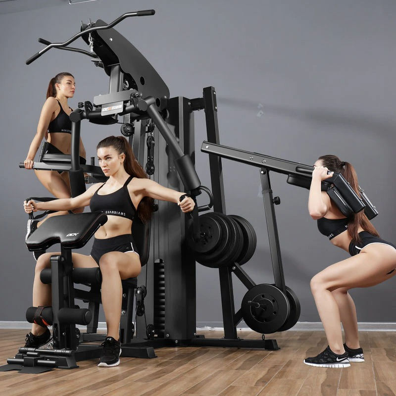 Comprehensive training device home three person standing squat rack large equipment